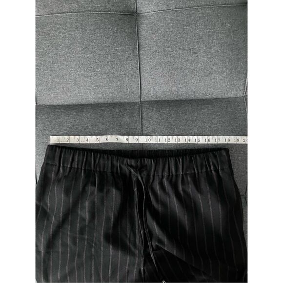 NINE WEST Black & Tan Striped Elastic Waist Pants Size XL - Picture 8 of 12